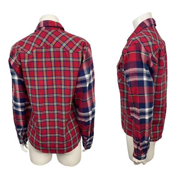 1990s NWT Button Down Cotton Flannel Shirt / Boys Large - Picture 3 of 6